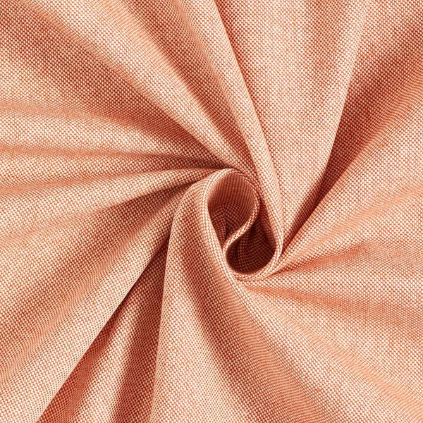 Dekostoff Halbpanama Chambray recycelt – terracotta/natur | Reststück 50cm