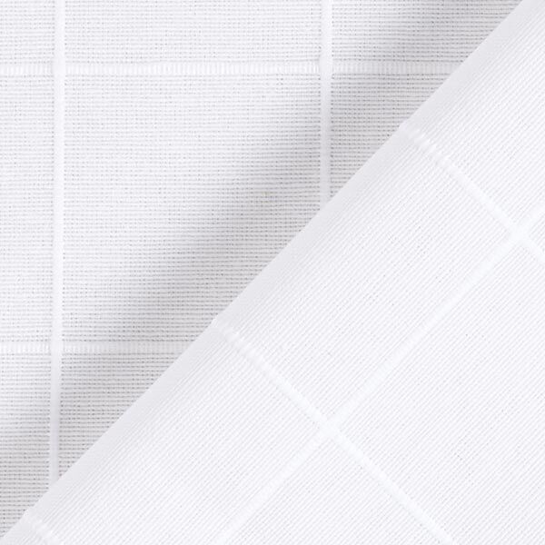 Dekostoff Gitter-Karo recycelt – weiss, image number 3