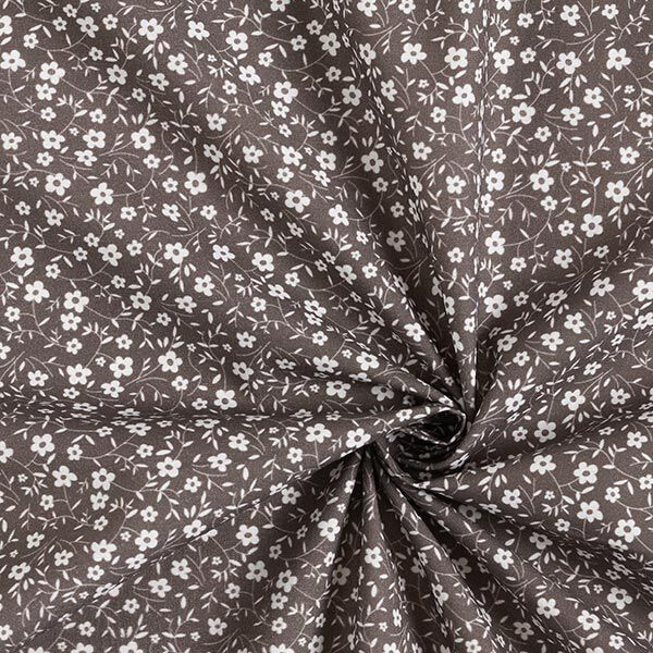 Baumwollpopeline Millefleurs – dunkeltaupe, image number 3
