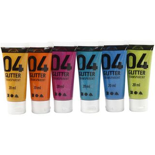 A-Color Acrylfarbe, Glitter [ 6Stück ], 