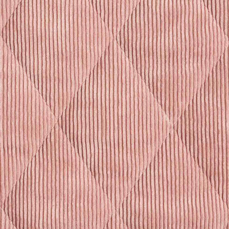 Steppstoff Cord mit Fellabseite Rauten – altrosa,  image number 1