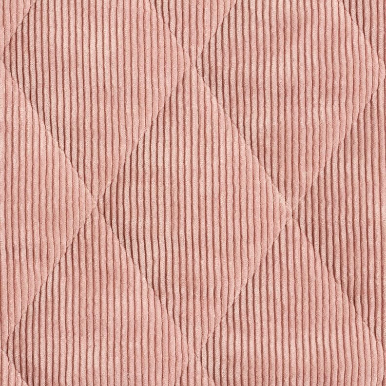 Steppstoff Cord mit Fellabseite Rauten – altrosa, image number 1