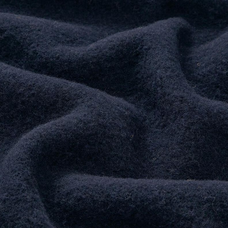 Woll-Fleece reine Schurwolle Uni – schwarzblau,  image number 2