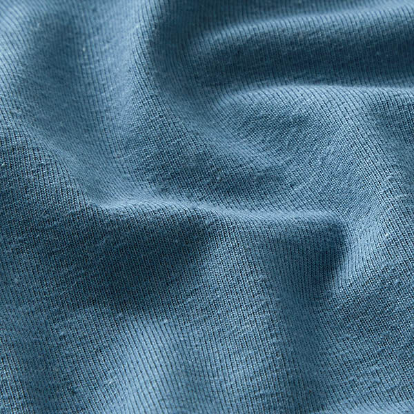 Jersey Baumwoll-Leinen-Mix uni – jeansblau