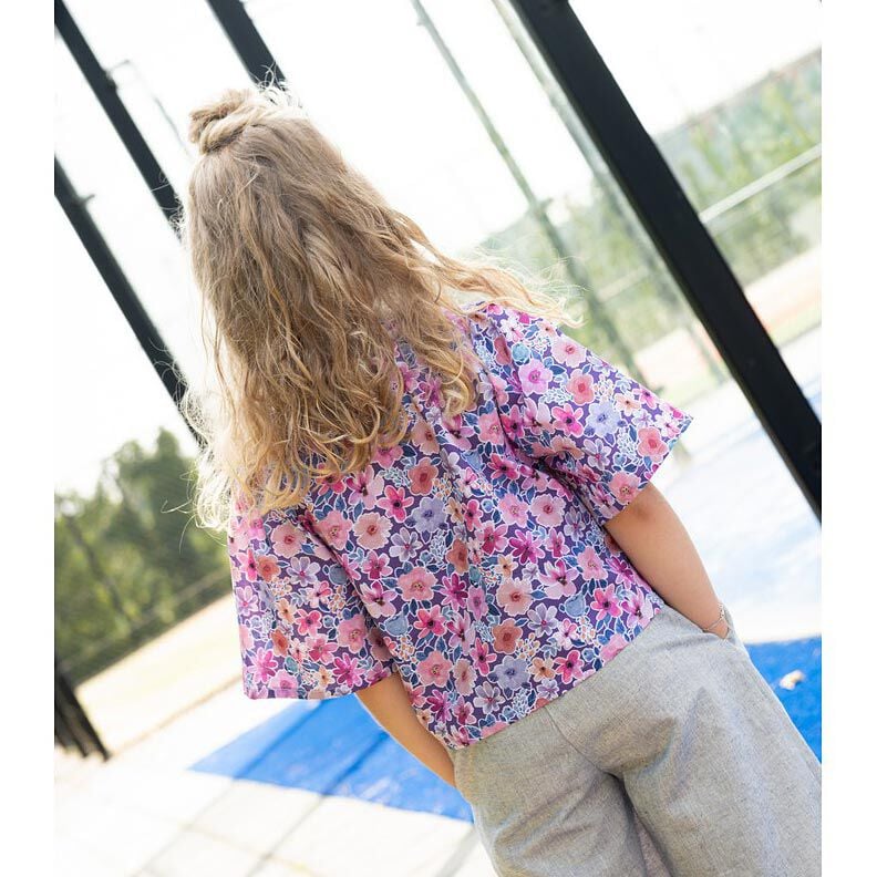 Baumwollpopeline Blumen | Poppy Fabrics – schwarzblau,  image number 5