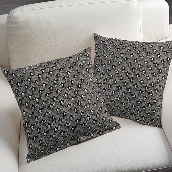 Dekostoff Jacquard Fächer – schwarz, image number 6