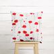 Dekostoff Halbpanama Mohn – weiss/rot,  thumbnail number 7