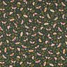 Dekostoff Halbpanama Schmetterlinge – dunkelgrün/khaki,  thumbnail number 1