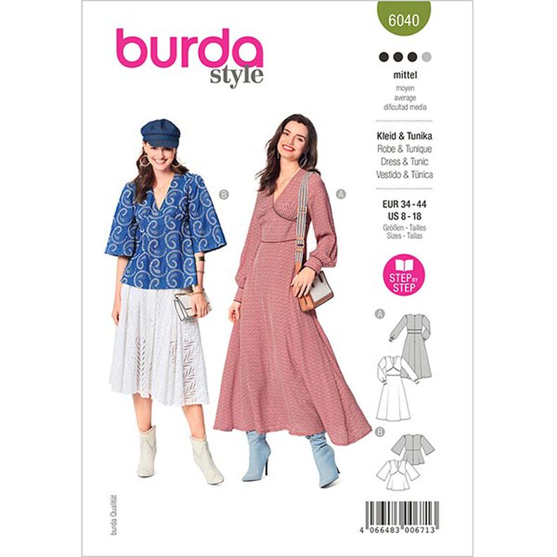 Kleid / Bluse | Burda 6040 | 34-44,  image number 1