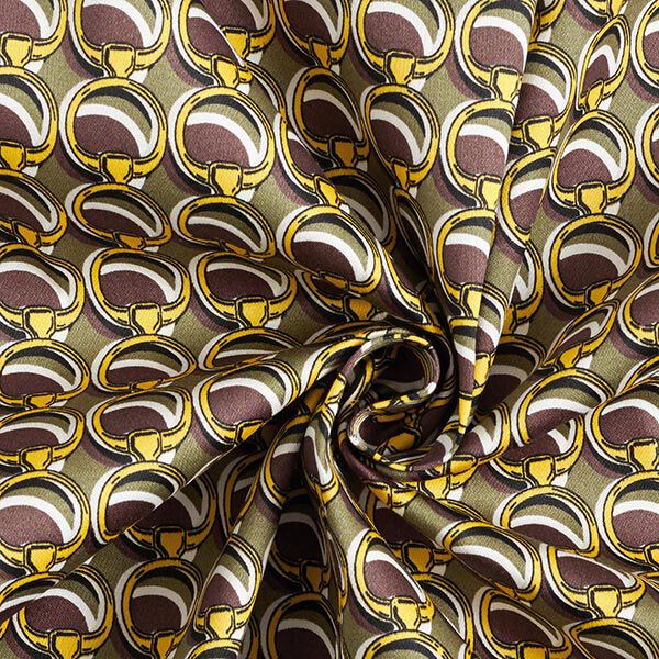Baumwollsatin Stretch Verschlussringe – khaki, image number 3