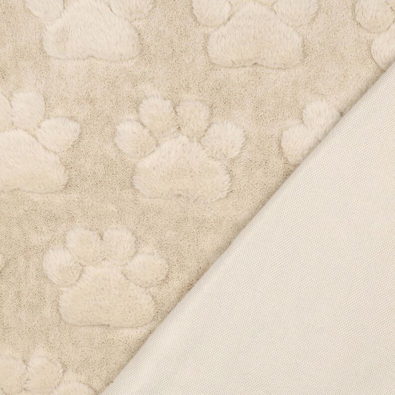 Kuschelfleece Hundepfoten – hellbeige, image number 4