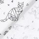 Popeline Origami-Katzen  – weiss/schwarz,  thumbnail number 4