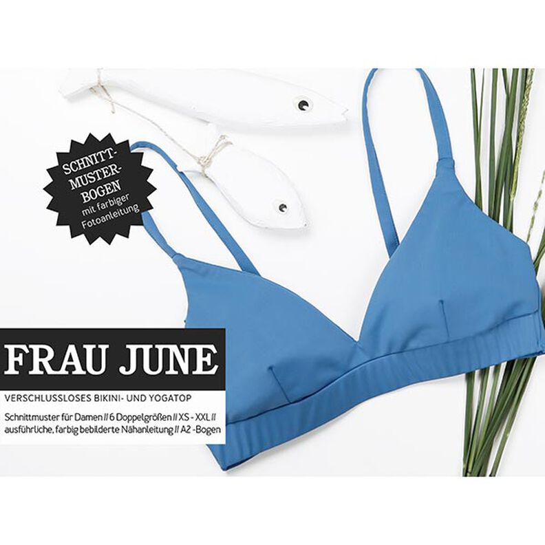 FRAU JUNE verschlussloses Bikini- oder Yogatop | Studio Schnittreif | XS-XXL,  image number 1