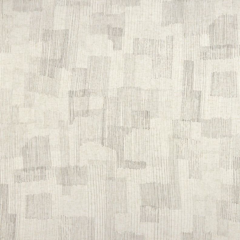 Gardinenstoff Leinen-Mix unregelmäßige Streifen  – grau/natur,  image number 1