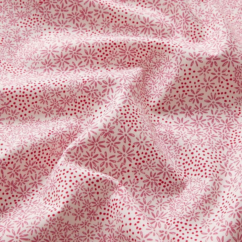 Baumwollpopeline Blumensamen – weiss/pastellviolett, image number 2