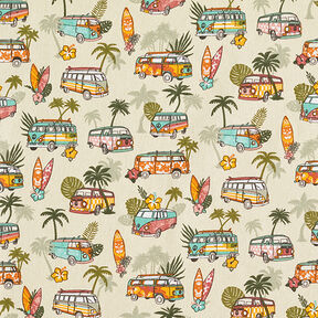 Baumwollstoff Cretonne Roadtrip Surf – beige, 
