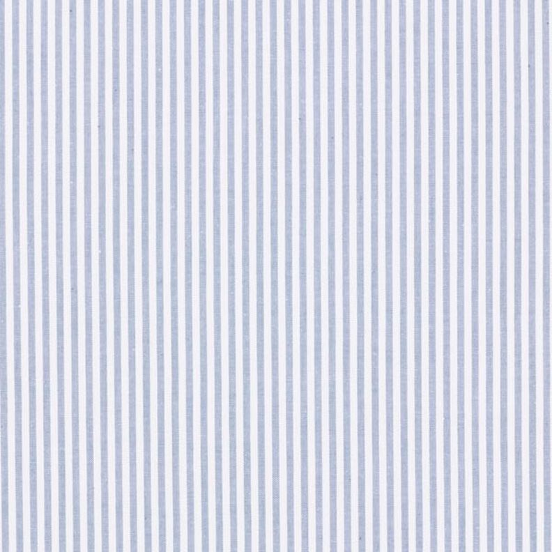 Baumwollpopeline Streifen, garngefärbt – jeansblau/weiss,  image number 1