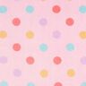 Kuschelfleece bunte Punkte – hellrosa,  thumbnail number 1