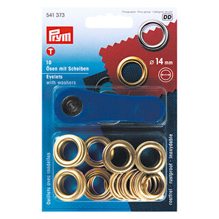 Ösen und Scheiben [Ø 14 mm] | Prym – gold metallic, 