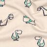 Baumwollflanell freche Dinos | Poppy Fabrics – natur/smaragdgrün,  thumbnail number 2