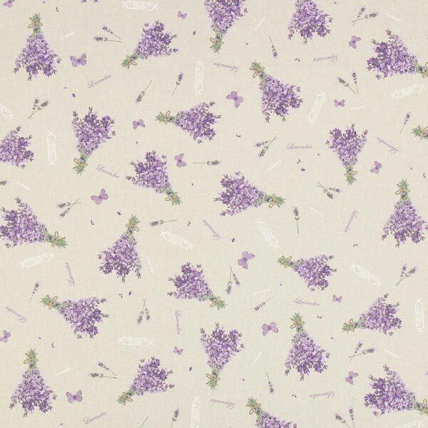 Halbpanama Lavendelstrauß – natur | Reststück 100cm