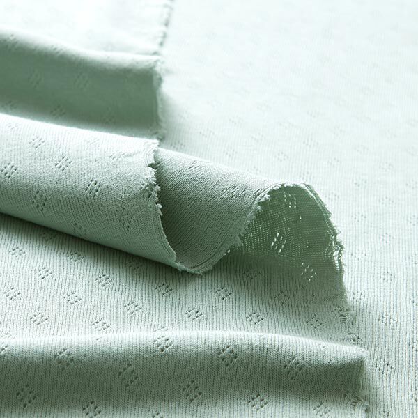 Feinstrickjersey mit Lochmuster – mintgrün,  image number 4