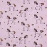 Baumwolljersey Glitzer-Blumenpferd | Poppy Fabrics – pastellviolett/gold,  thumbnail number 1