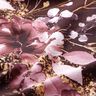 Baumwolljersey Bordürenstoff Blumen im Goldglitzer | Glitzerpüppi – bordeauxrot/pastellflieder,  thumbnail number 7