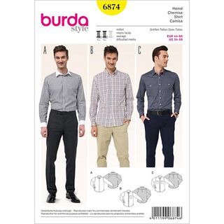Herrenhemd | Burda 6874 | 44-60, 