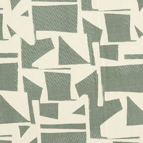 Dekostoff Jacquard abstrakte Struktur – schilf/wollweiss, 