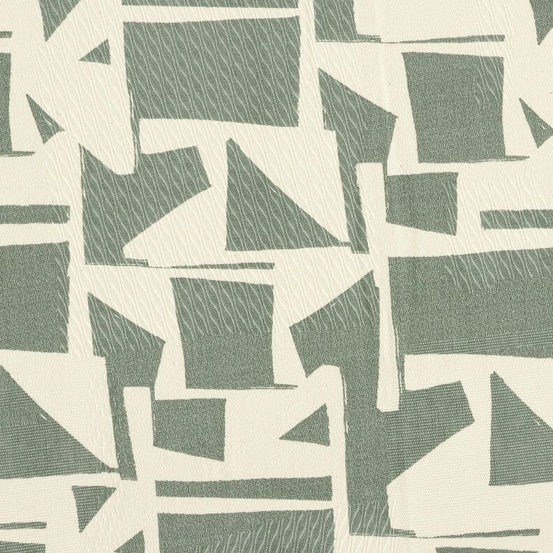 Dekostoff Jacquard abstrakte Struktur – schilf/wollweiss, image number 1