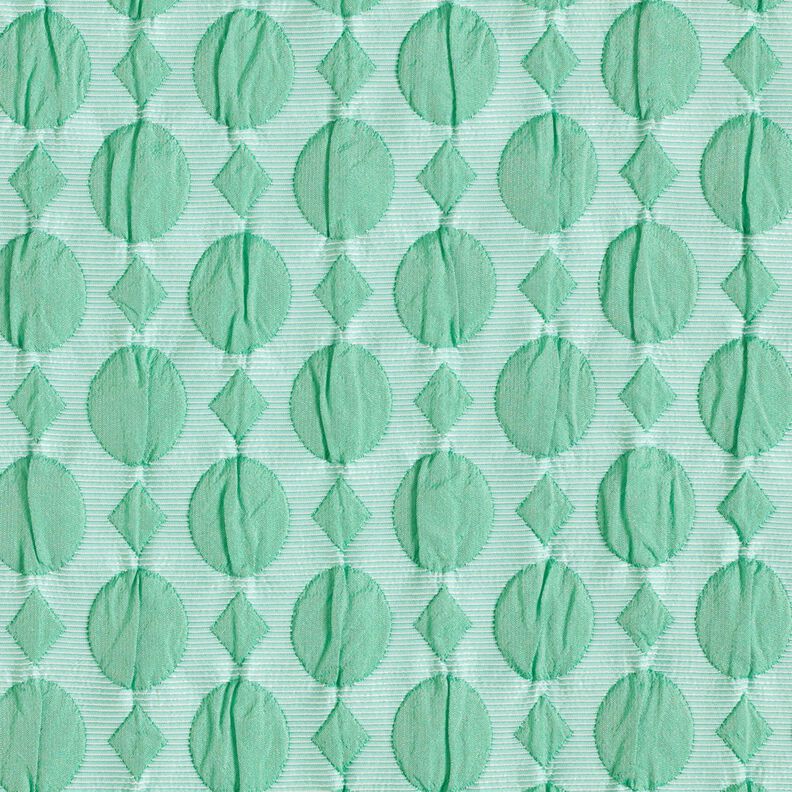 Cloqué Punkte und Rauten – salbei/eisblau,  image number 1
