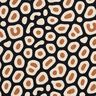 Dekostoff Halbpanama abstraktes Leomuster – schwarz/cashew,  thumbnail number 1