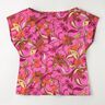 Viskosejersey zarte Blumen – purpur/feuerrot,  thumbnail number 5