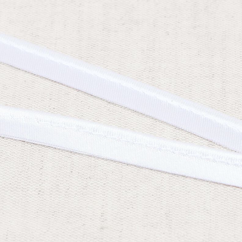 Satin Paspelband [10 mm] – weiss,  image number 1