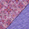 Steppstoff Doubleface Rauten | Poppy Fabrics – blaulila/maronenbraun,  thumbnail number 1