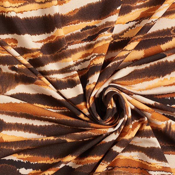 Viskosejersey Tie Dye Print – beige/braun,  image number 3