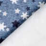 Sweatshirt angeraut Schneeflocken und Sterne Digitaldruck – blaugrau,  thumbnail number 5