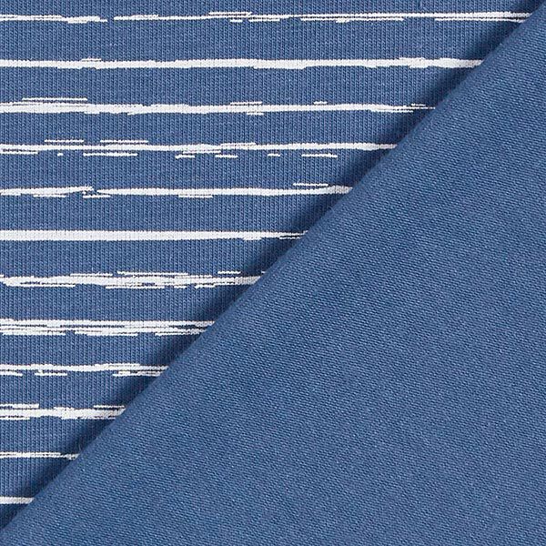 Baumwolljersey Skribbel-Streifen – jeansblau,  image number 4