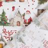 Dekostoff Canvas winterliches Dorf – weiss/dunkelrot,  thumbnail number 4