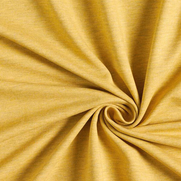 French Terry Fein Melange – senf/grau | Reststück 50cm
