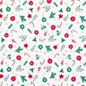 Baumwollstoff Cretonne Weihnachtsdeko – weiss/grün,  thumbnail number 1