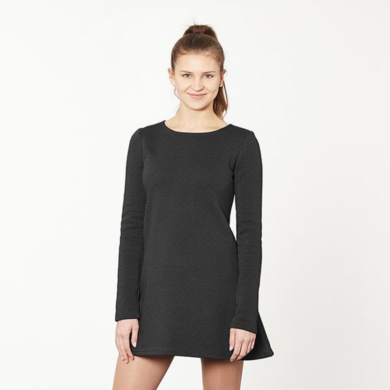 Leichter Baumwollsweat Uni – schwarz, image number 6
