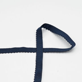 Elastisches Einfassband Spitze [20 mm] – marineblau, 