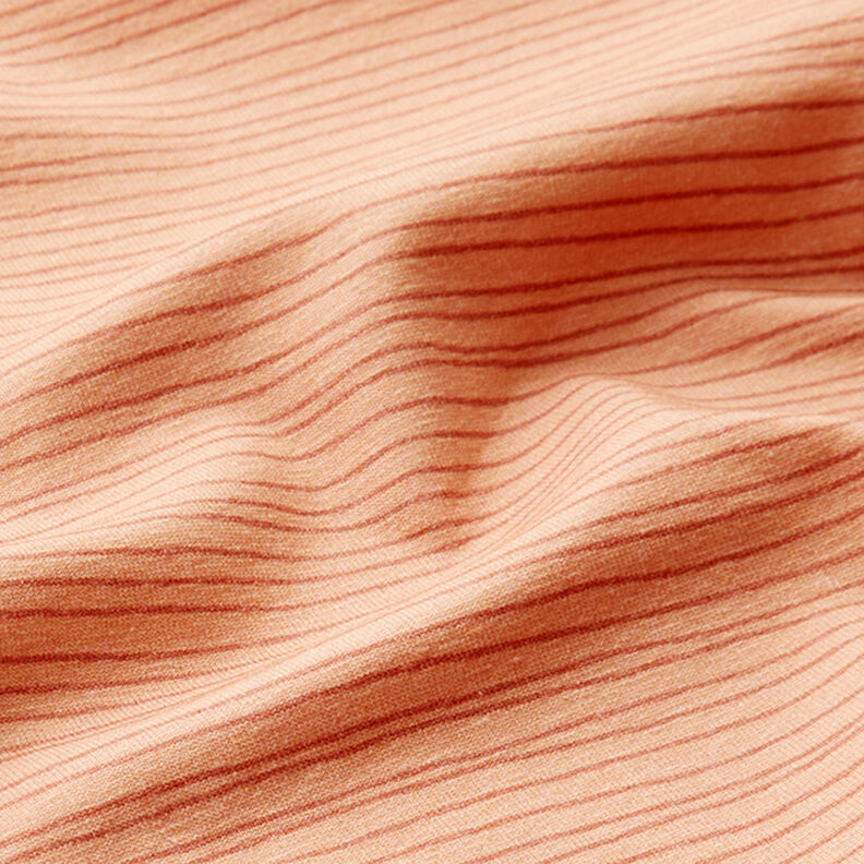 Baumwolljersey schmale Streifen – lachs,  image number 2