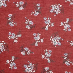 Voile Seidenmix Blumensträuße – karminrot, 