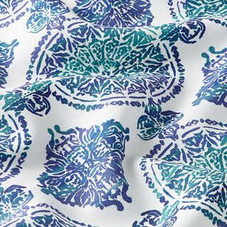 Outdoorstoff Canvas Ornamente – blau, 