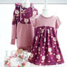 Baumwolljersey Fuchs mit Blumen | Glitzerpüppi – traube/pfirsichorange,  thumbnail number 5