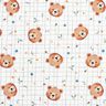Baumwollpopeline Teddys auf Karomuster Digitaldruck – weiss/schilf,  thumbnail number 1