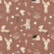 Bio-Baumwollpopeline Hase Bär und Fuchs gärtnern – maronenbraun,  thumbnail number 1